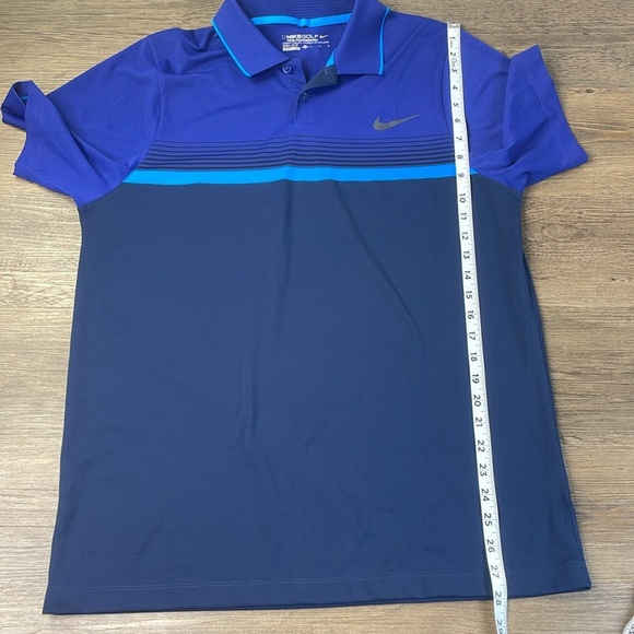 Nike Golf Tour Performance Men’s Short Sleeve Polo Shirt, Navy Striped, size Med - Picture 6 of 8